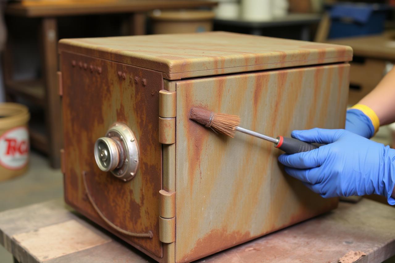Entrostung eines wassergeschädigten Safes